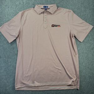 Stitch Golf Polo Shirt Mens XL Red White Stripe Korn Ferry Simmons Bank Open